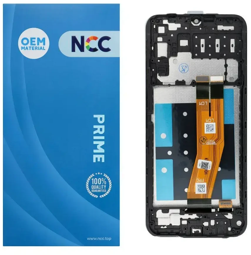 NCC LCD ekranas, skirtas SAMSUNG A14 4G A145B/P/R OEM su rėmeliu
