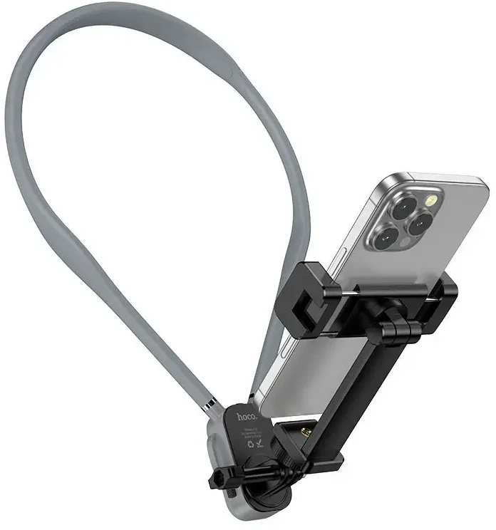 Neck universal phone holder Hoco K30 juodas pilka