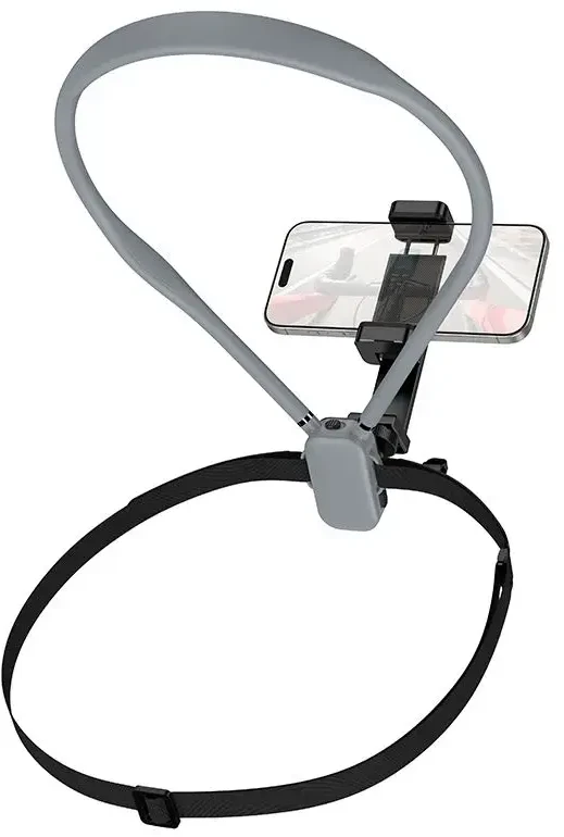 Neck universal phone holder Hoco K30 juodas pilka