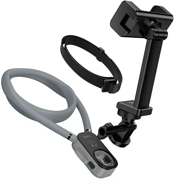 Neck universal phone holder Hoco K30 juodas pilka