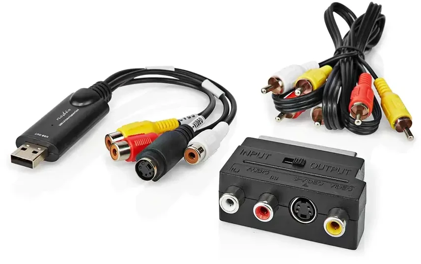 Nedis Keitiklis - analoginio vaizdo į skaitmeninį - SCART/RCA/S-Video - USB 2.0