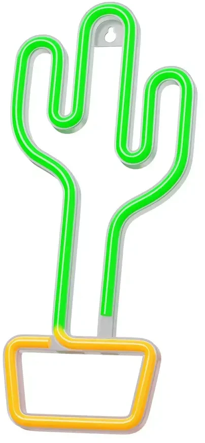 Neoninis LED šviestuvas KAKTUSAS oranžinis žalias Šikšnosparnis + USB FLNE02 Forever Light