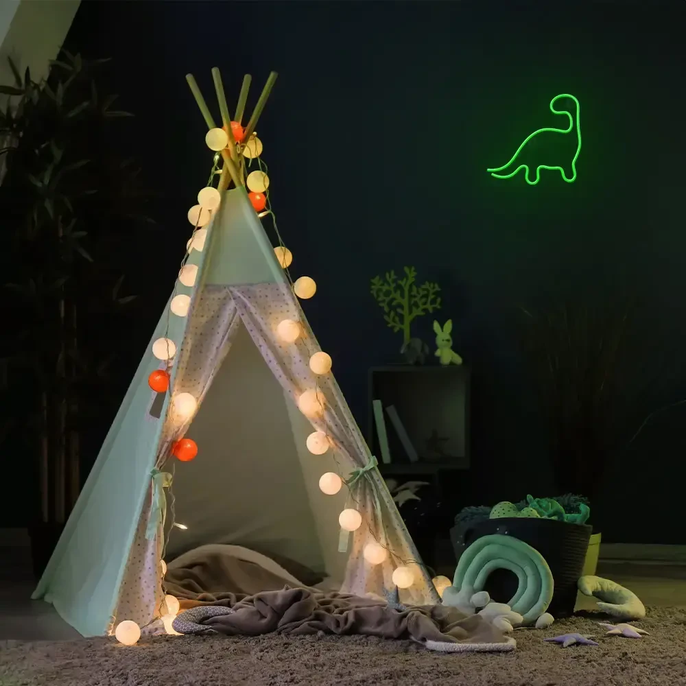 Neon LED Light DINOSAUR žalias NNE01 Neolia