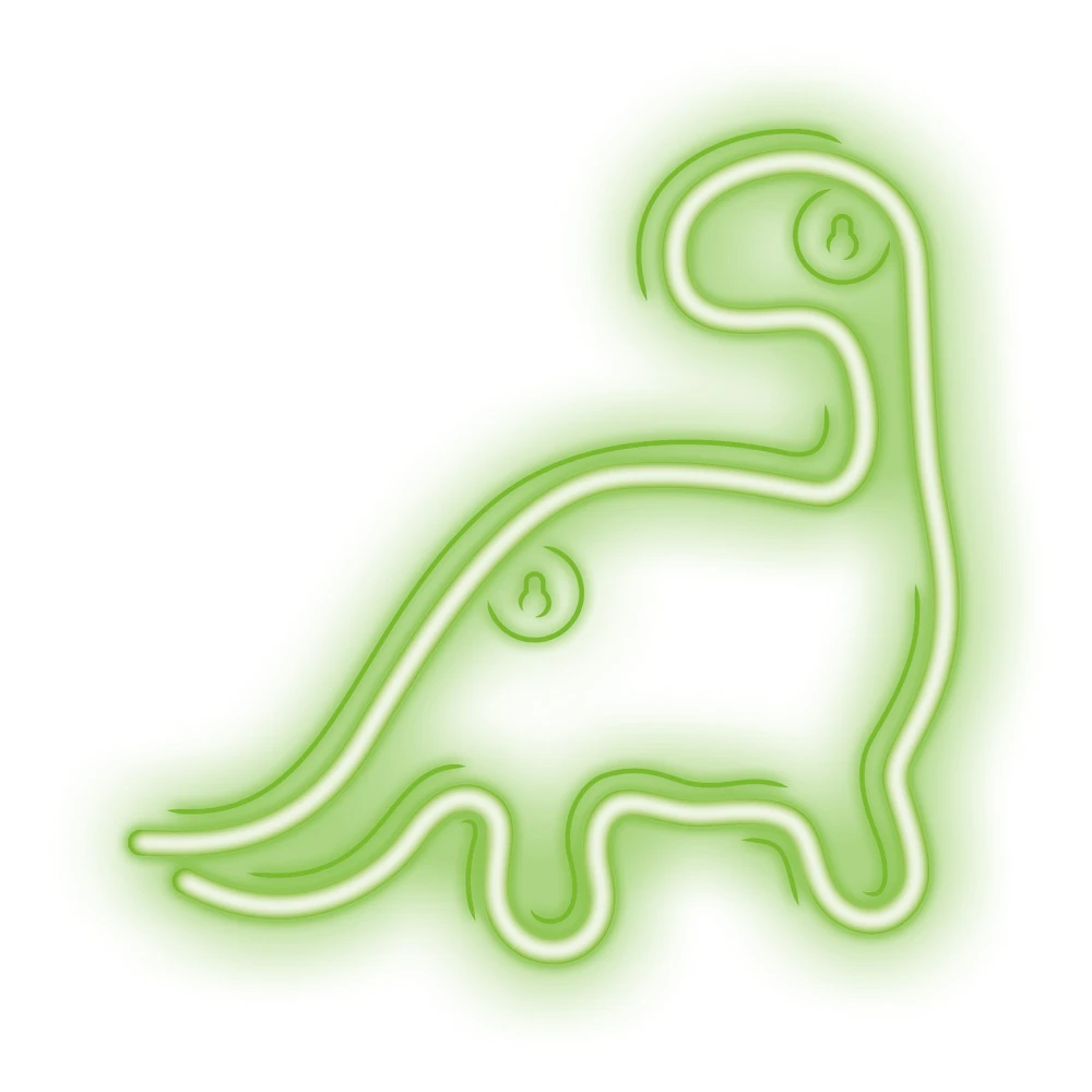 Neoninis LED šviestuvas DINOSAUR žalias NNE01 Neolia