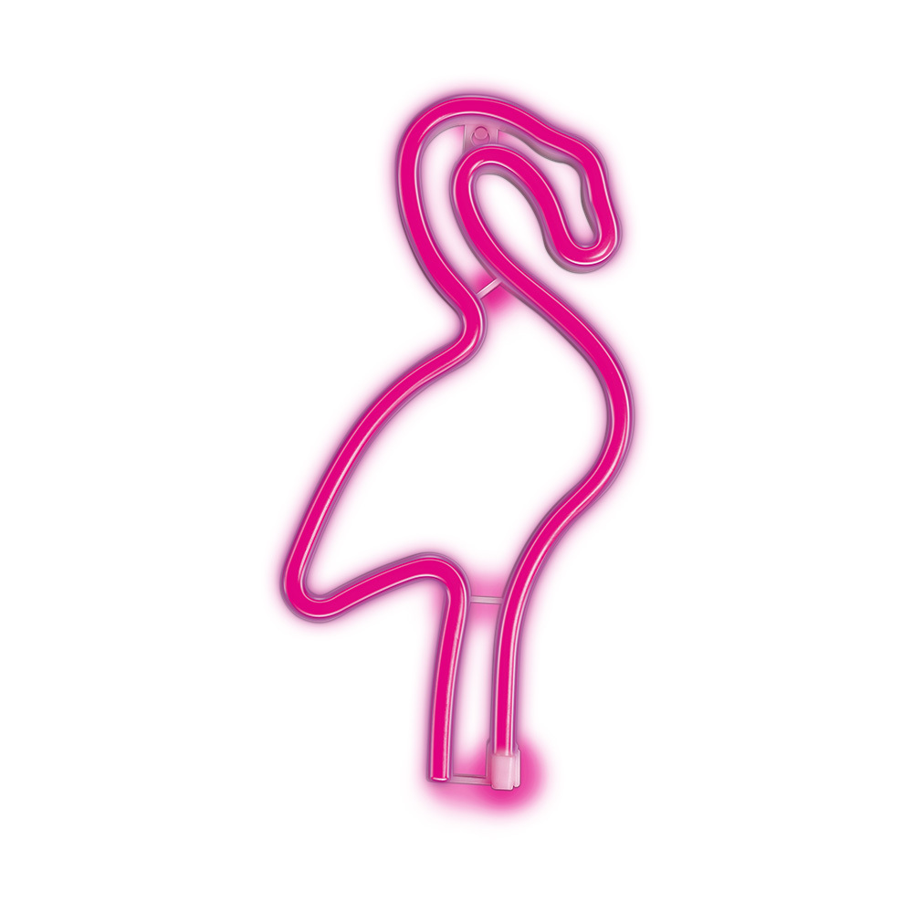 TelForceone Neon LED Light Flamingas rožinė Bat + USB FLNE18 Forever Light