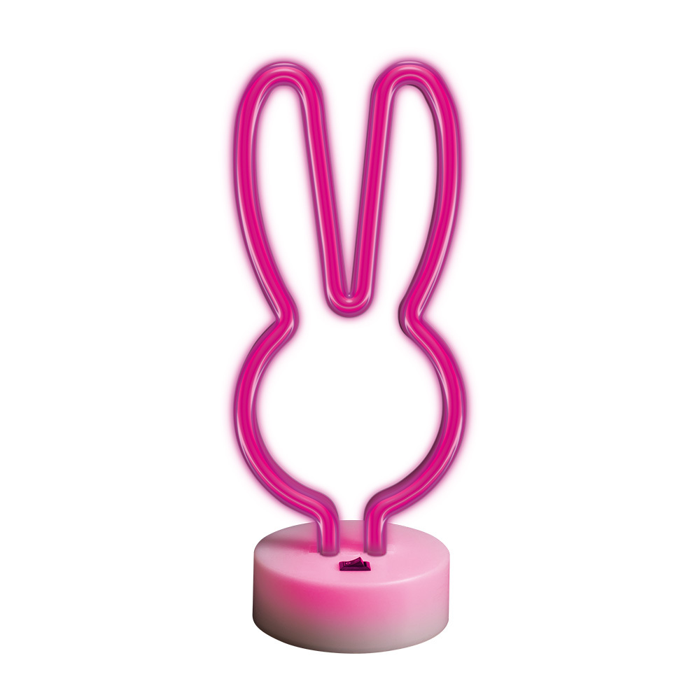 TelForceone Neoninis LED ant stovo RABBIT rožinis FSNE04 Forever Light