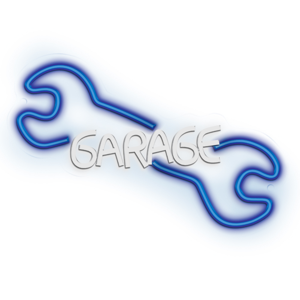 TelForceone Neon PLEXI LED GARAGE mėlyna balta NNE22 Neolia