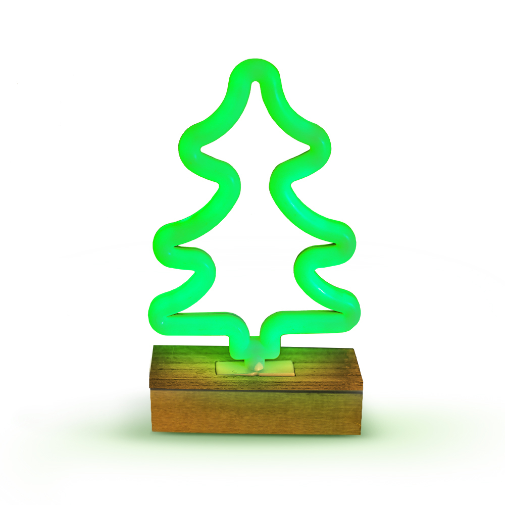 TelForceone Neon Wood Stand LED Kalėdų Eglutė žalia FLNW03 Forever Light