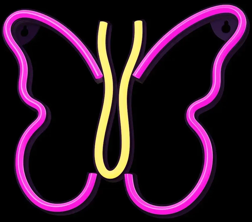 Neoninis LED šviestuvas BUTTERFLY rožinis NNE03 Neolia