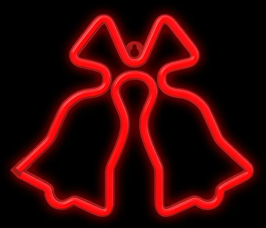 Neon LED Kalėdiniai Varpėliai raudona FLNE17 Forever Light