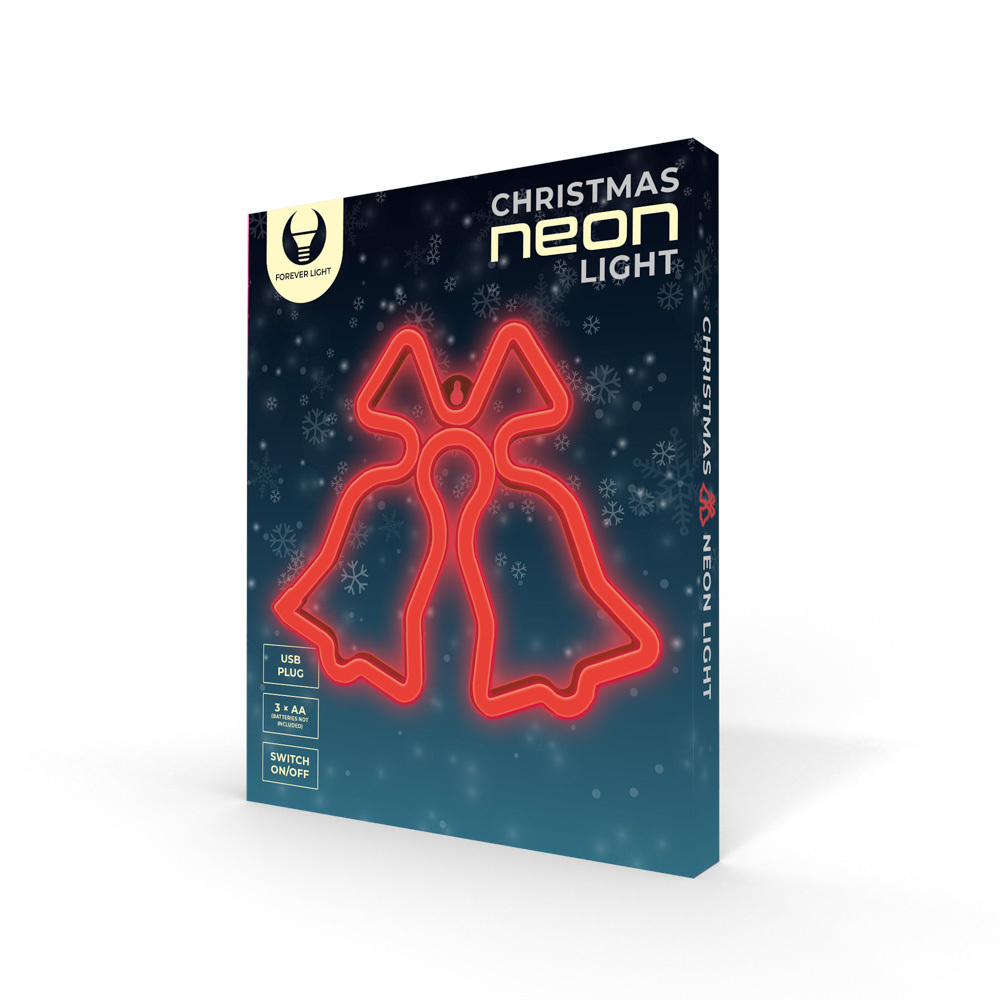TelForceone Neon LED Kalėdiniai Varpėliai raudona FLNE17 Forever Light