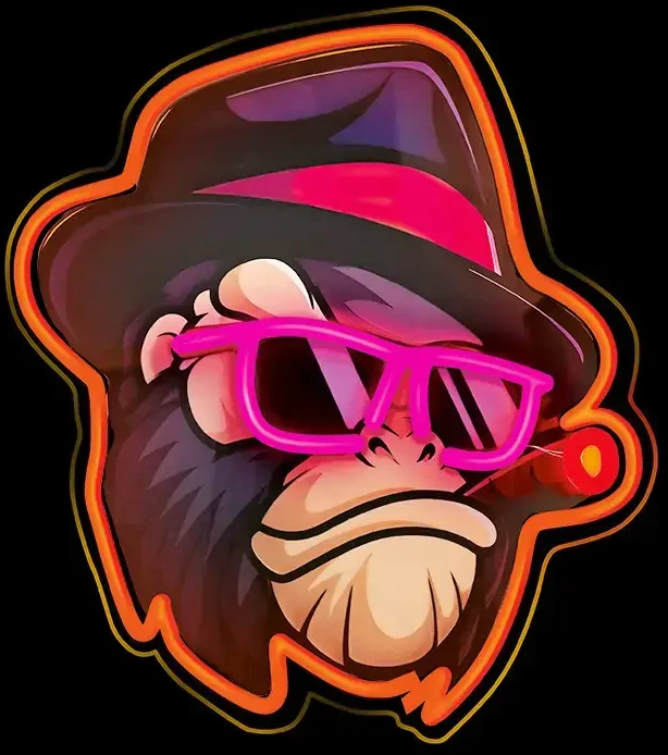 Neoninis LED paveikslas GANGSTA MONKEY daugiaspalvis FLA03 Forever Light