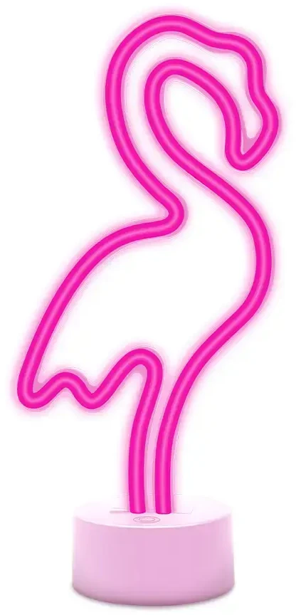 Neoninis LED šviestuvas su stovu FLAMINGO rožinis USB-C FSC-11 Forever Light
