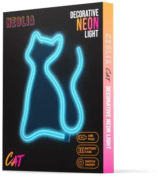 Neoninis LED šviestuvas CAT turkio spalvos NNE24 Neolia