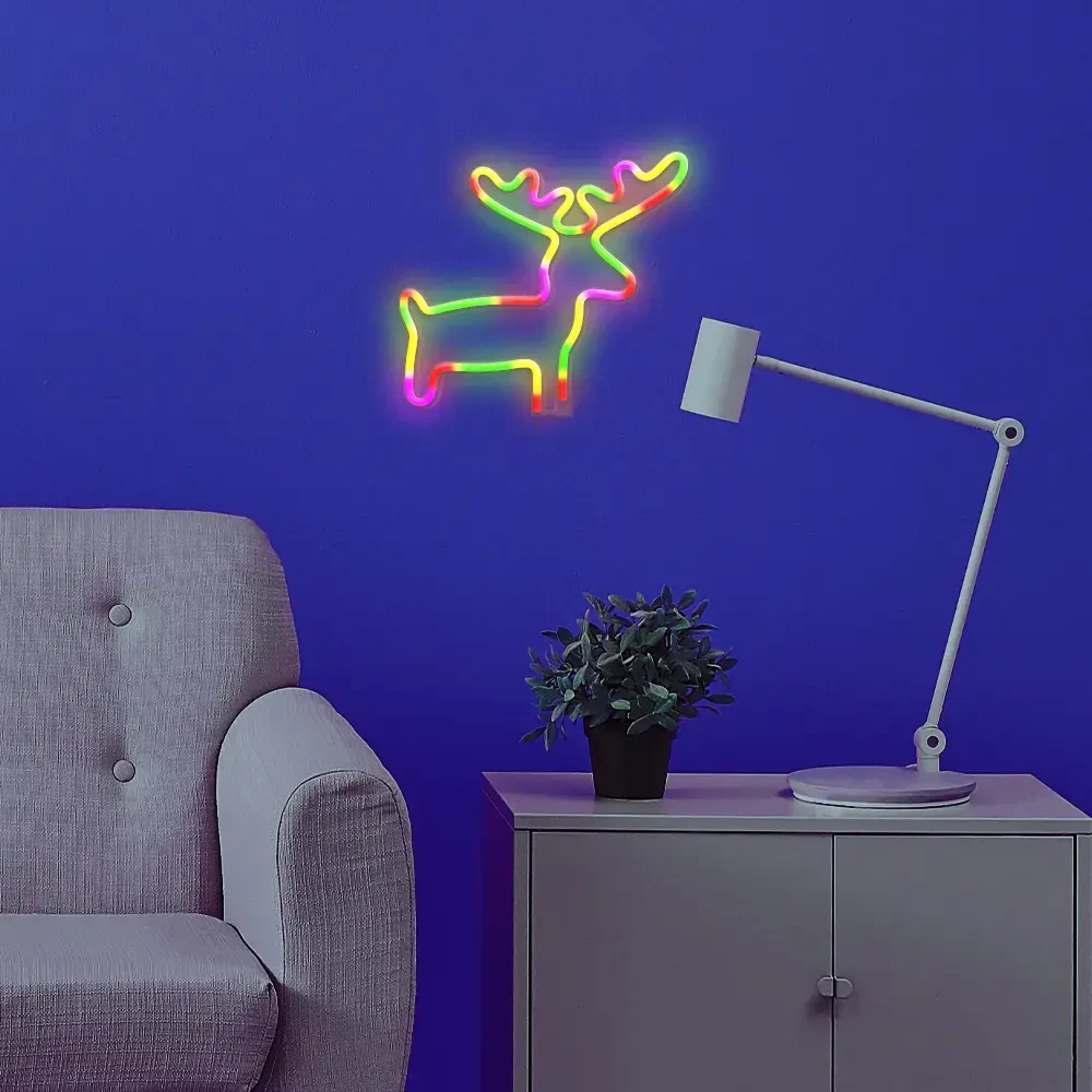 TelForceone Neoninė LED lemputė ELK daugiaspalvė šikšnosparnis + USB FLNE12 Forever Light