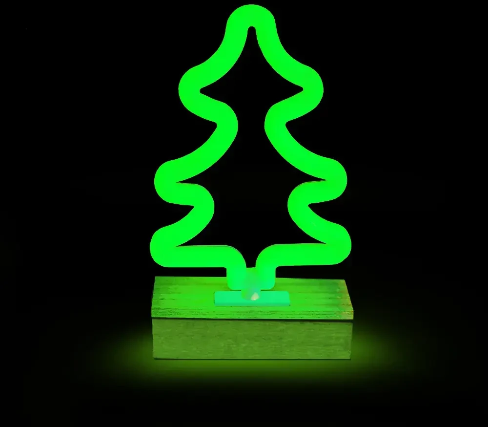 TelForceone Neon Wood Stand LED Kalėdų Eglutė žalia FLNW03 Forever Light