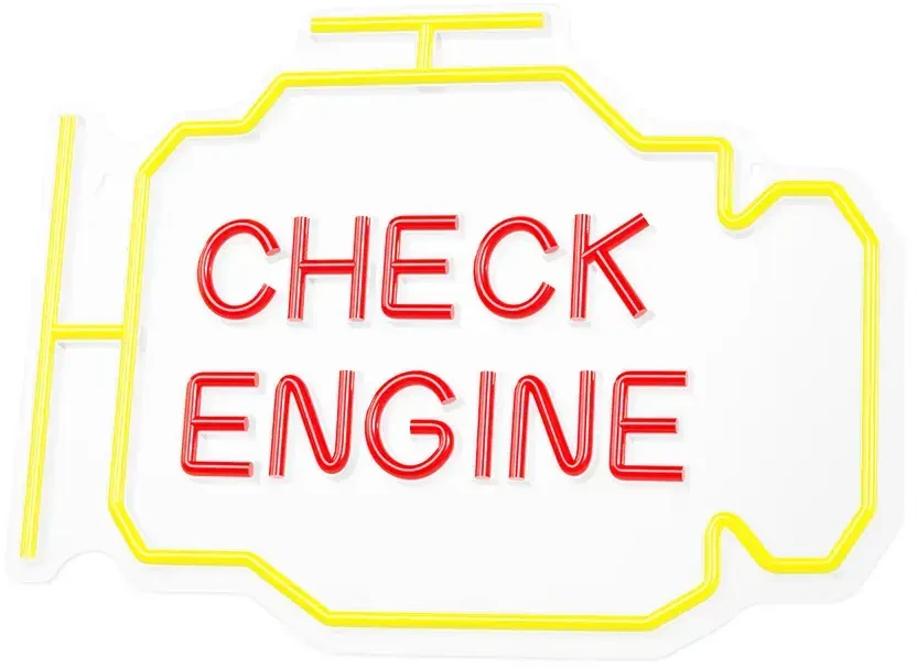 Neoninis PLEXI LED CHECK ENGINE geltonas raudonas NNE21 Neolia