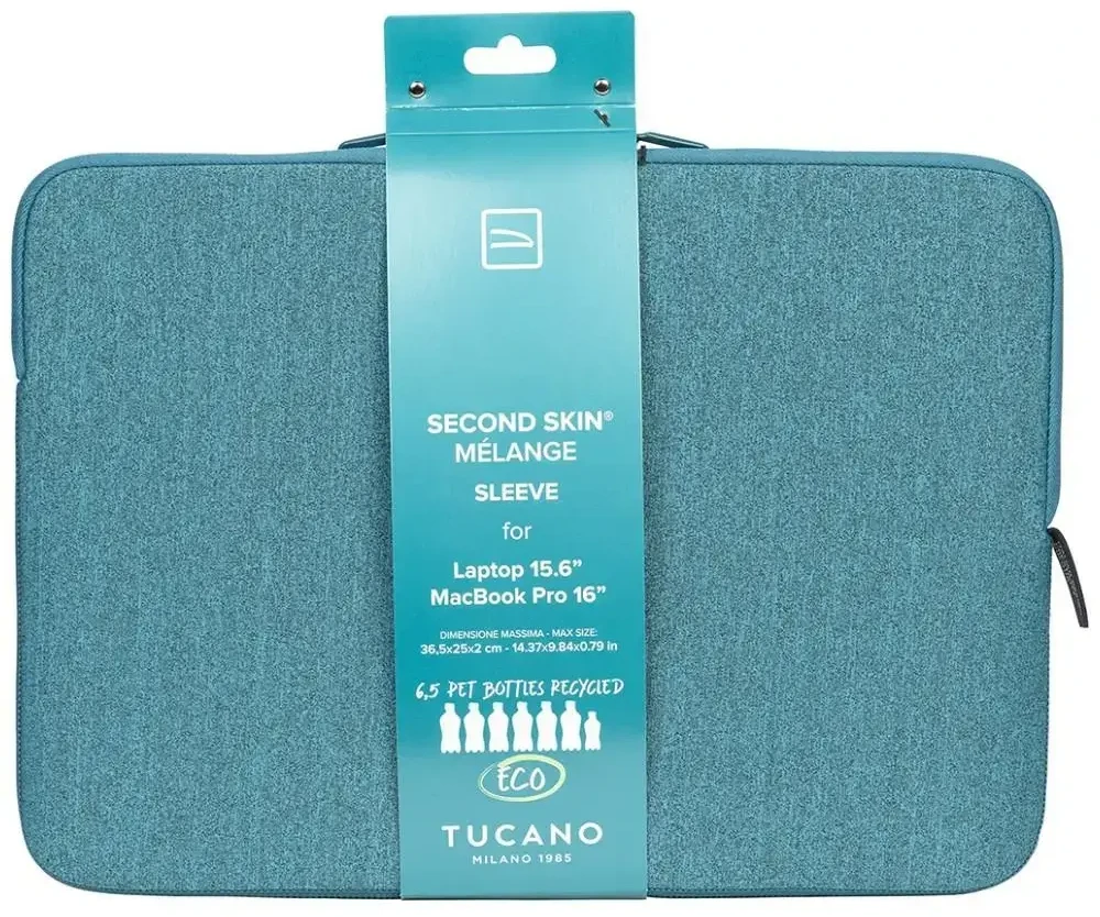 „Tucano Melange Second Skin®“ dėklas, skirtas „MacBook Pro 16“ / „MacBook Pro 15 Retina“ / „MacBook Pro 15“ / „Ultrabook 15“ / „Notebook 15.6 Light“ Mėlyna