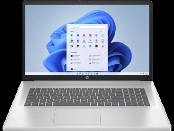 Hewlett Packard (HP) HP Nešiojamas kompiuteris 17-cp2007ny - Ryzen-5 7520U, 17.3" FHD AG IPS 250nits, 8GB, 512GB SSD, US klaviatūra su pašvietimu, Natural Sidabrinis, Win 11 Home, 1 metai