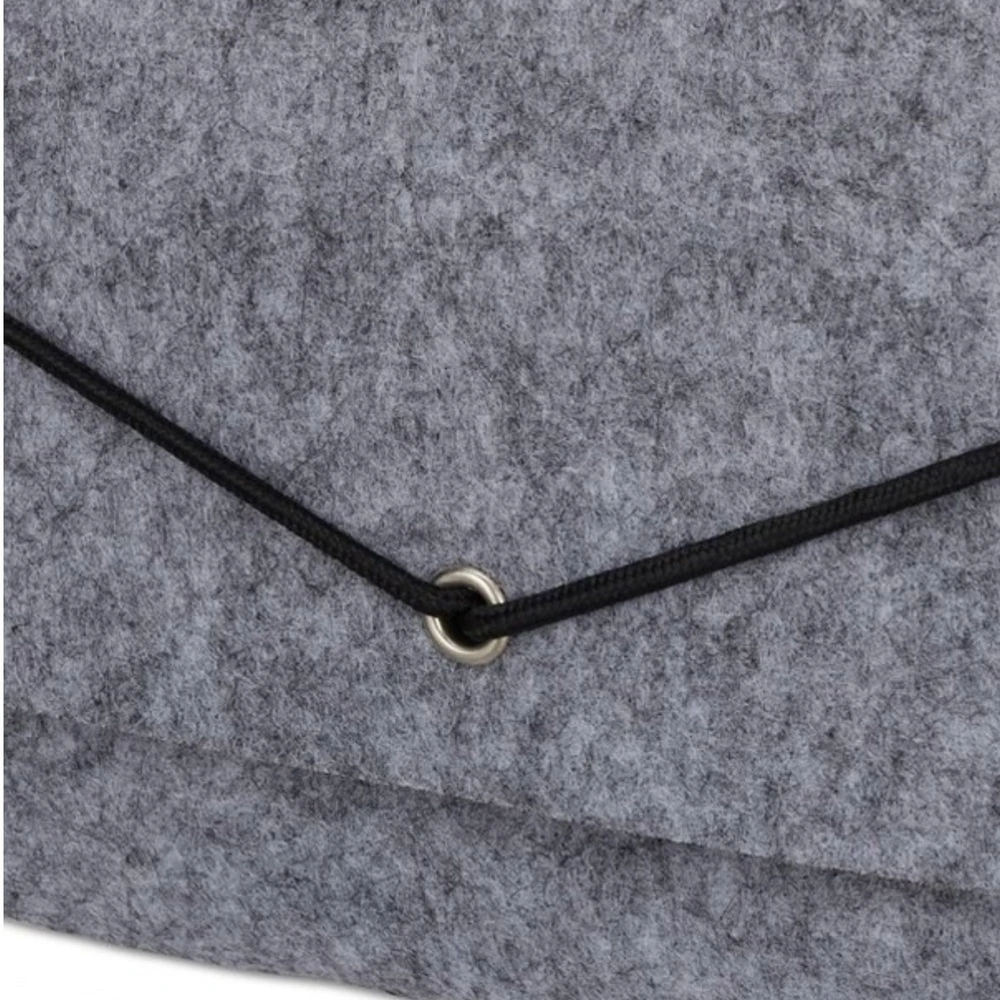 Springos Veltinis dėklas su elastine juostele 15x13 cm pilkas