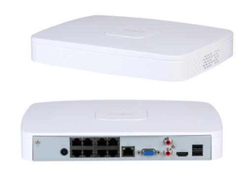 Dahua Technology Co IP įrašymo įrenginys 8 kam., 4K 12MP, 1HDD, 8 PoE, 160Mbps, H.265/H.264, AI
