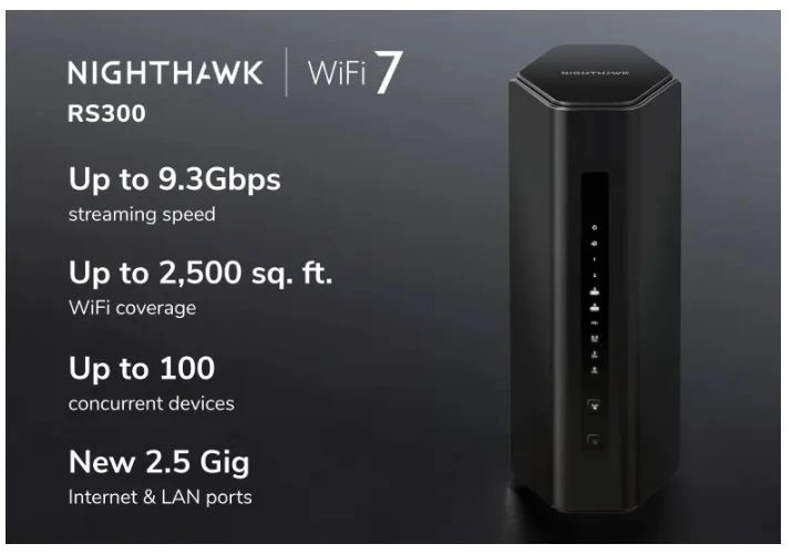 Maršrutizatorius Netgear Nighthawk WiFi 7 RS300-100EUS