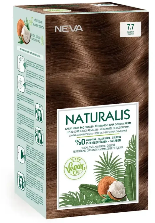 Neva Naturalis Permanent Hair Dye 7.7 Caramel, 150 ml