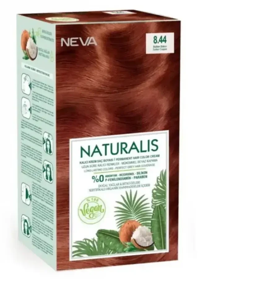 Neva Naturalis Permanent Hair Dye 8.44 Dark Copper – 150 ml