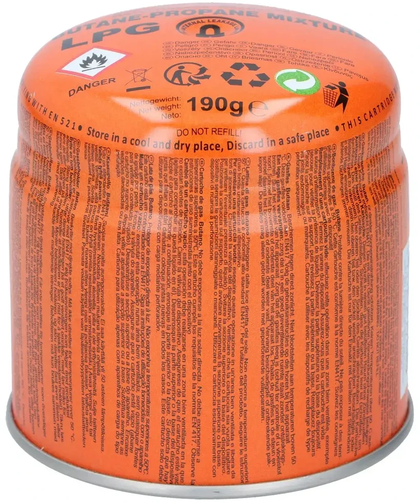 Newco Butan gasbeholder, til gaskogeblus, 190g