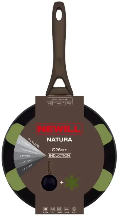 Newill kepimo forma Natura Ø26cm indukcinė ruda su apsauga