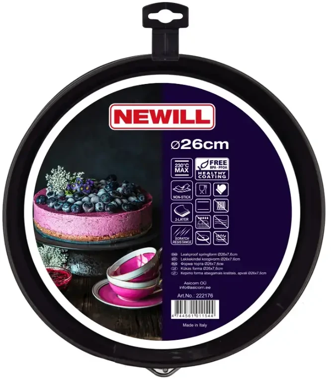 Newill Cake tin Ø26x7,6cm juodas