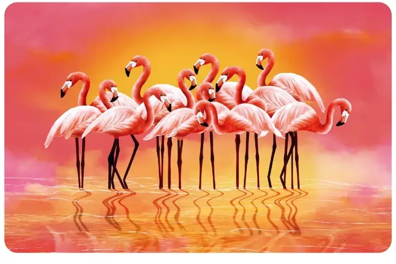 Newill padėkliukas 43,5x28cm flamingo