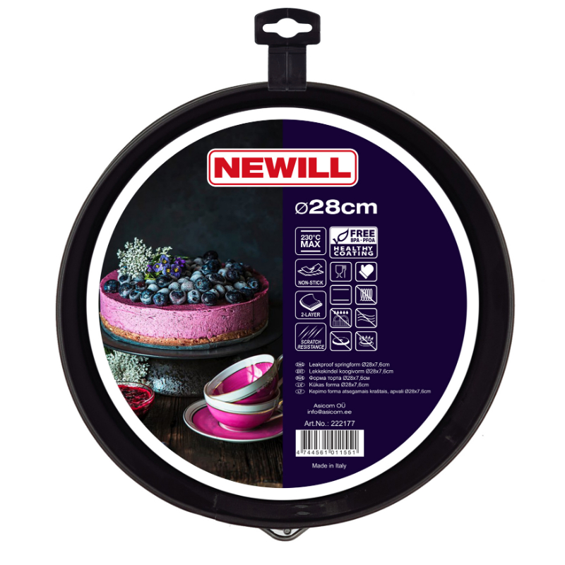 Mega Creative Newill Torto forma Ø28x7,6cm juoda