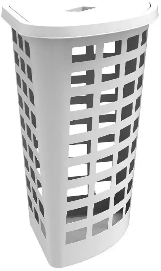 NHG Skalbinių dėžė Plast Team, baltos spalvos, 42.6 cm x 42.6 cm