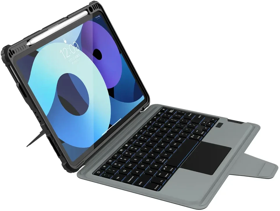 Nillkin Bumper Combo dėklas su klaviatūra (Backlit Version) skirtas Apple iPad Air 4/5/10.9 2020/11 2024/2025/Pro 11 2020/2021/2022 juodos spalvos