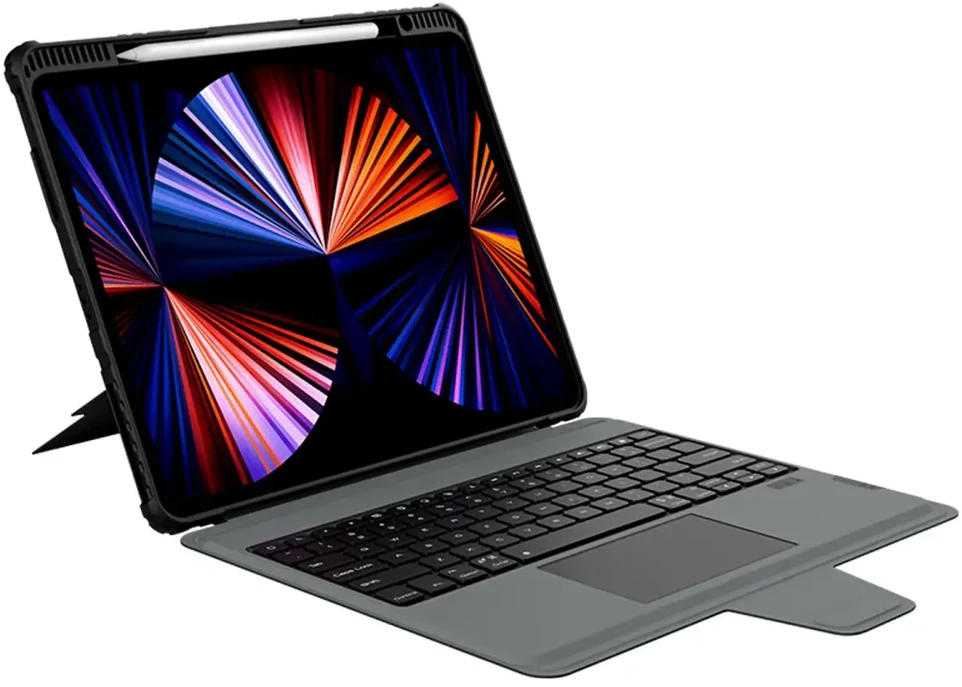 Nillkin Bumper Combo Keyboard dėklas skirtas Apple iPad Pro 12.9 2020/2021/2022/ Air 13 2024/2025 Juodas