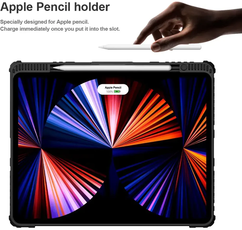 Nillkin Bumper Combo Keyboard dėklas skirtas Apple iPad Pro 12.9 2020/2021/2022/ Air 13 2024/2025 Juodas