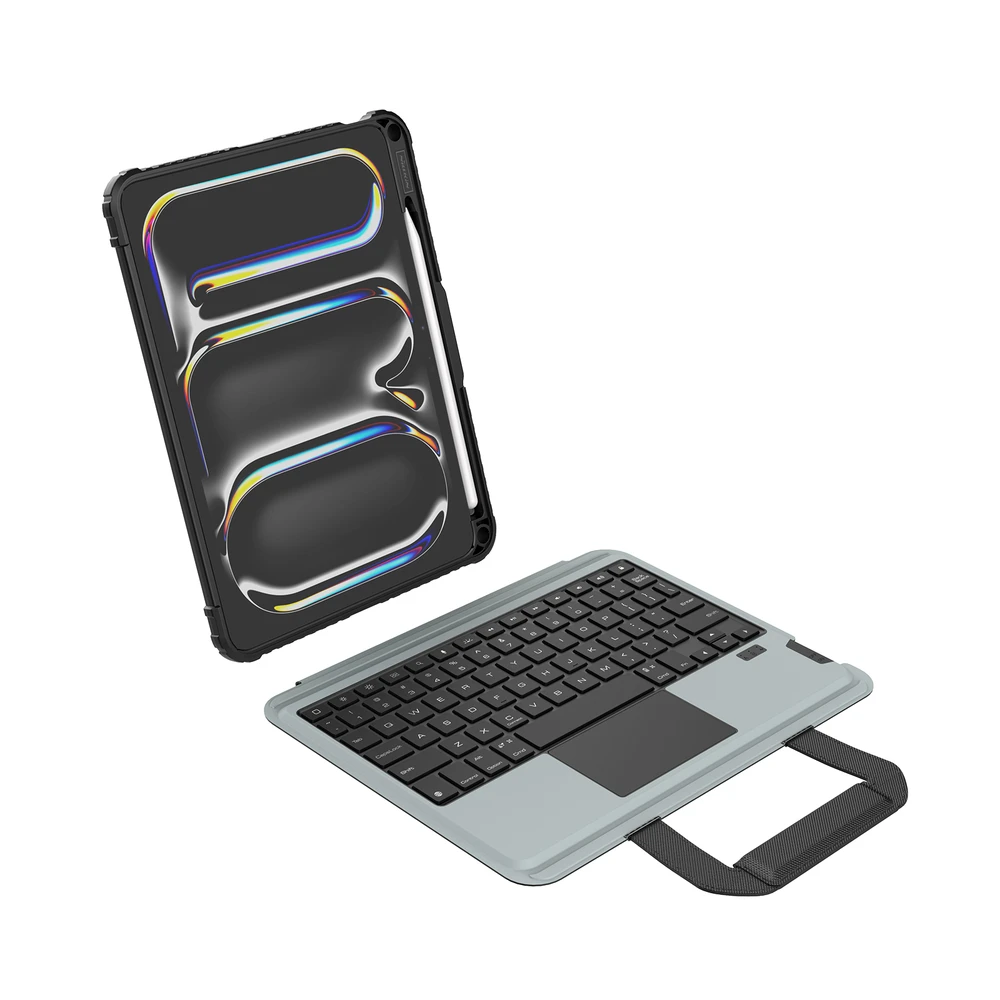 Nillkin Bumper GO Keyboard (Backlit Version) Apple iPad Pro 11 2024 dėklas planšetiniam kompiuteriui juodos spalvos