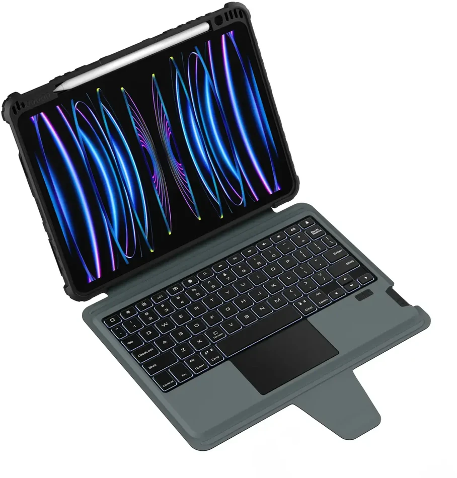 Nillkin Bumper Link Keyboard dėklas (Backlit Version) for iPad Air 4/5/10.9 2020/11 2024/2025/Pro 11 2020/2021/2022 Juodas