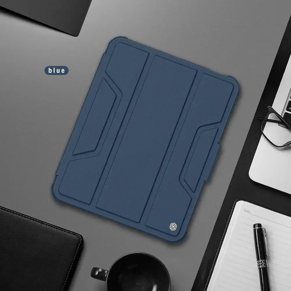 Nillkin Bumper PRO Protective Stand dėklas skirtas iPad 10.9 2022/11 2025 Sapphire Mėlyna