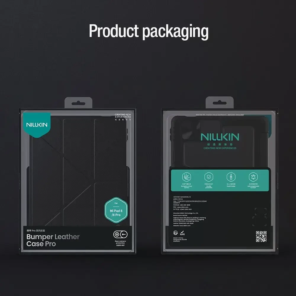 Nillkin Bumper PRO Protective Stand dėklas Multi-angle for Xiaomi Pad 8/8 Pro Juodas