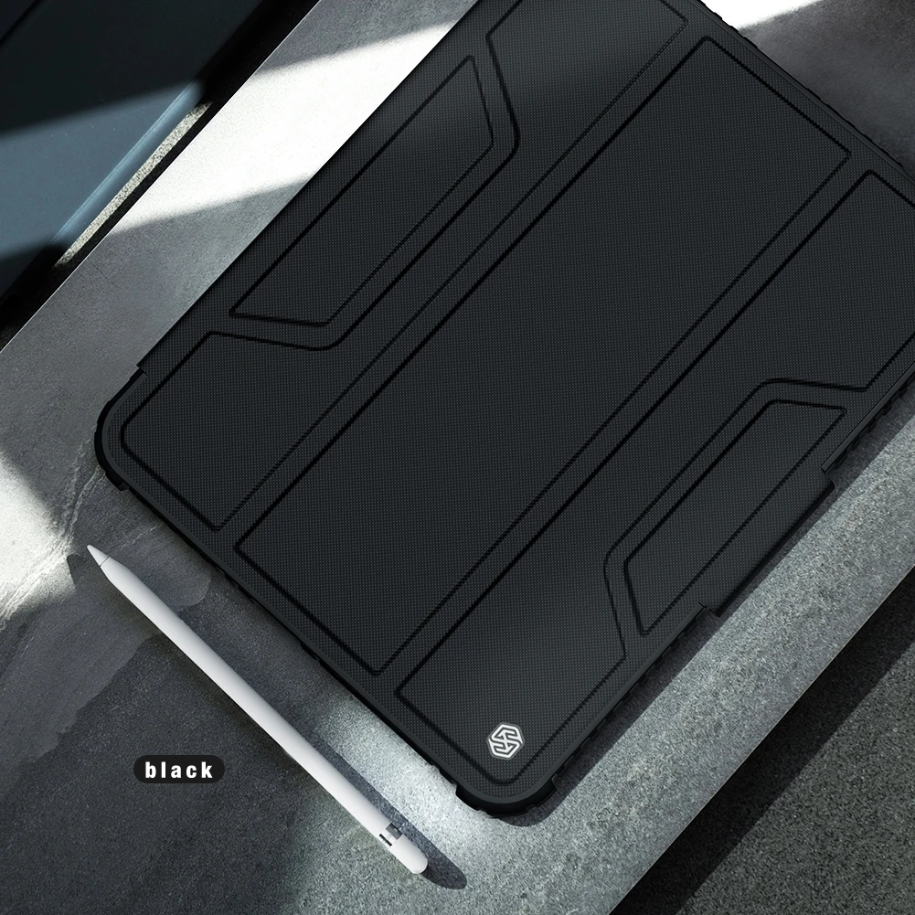 Nillkin Bumper PRO apsauginis stovo dėklas iPad 10.9 2022/11 2025 Juodas