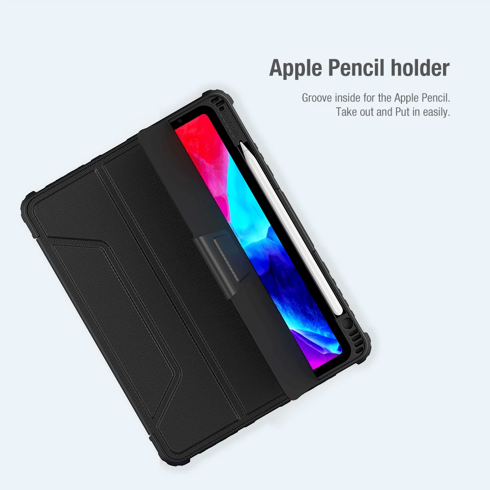 Nillkin Bumper PRO Protective Stand Apple iPad Air 4/5/10.9 2020/11 2024/ Pro 11 2020/2021/2022 dėklas planšetiniam kompiuteriui juodos spalvos