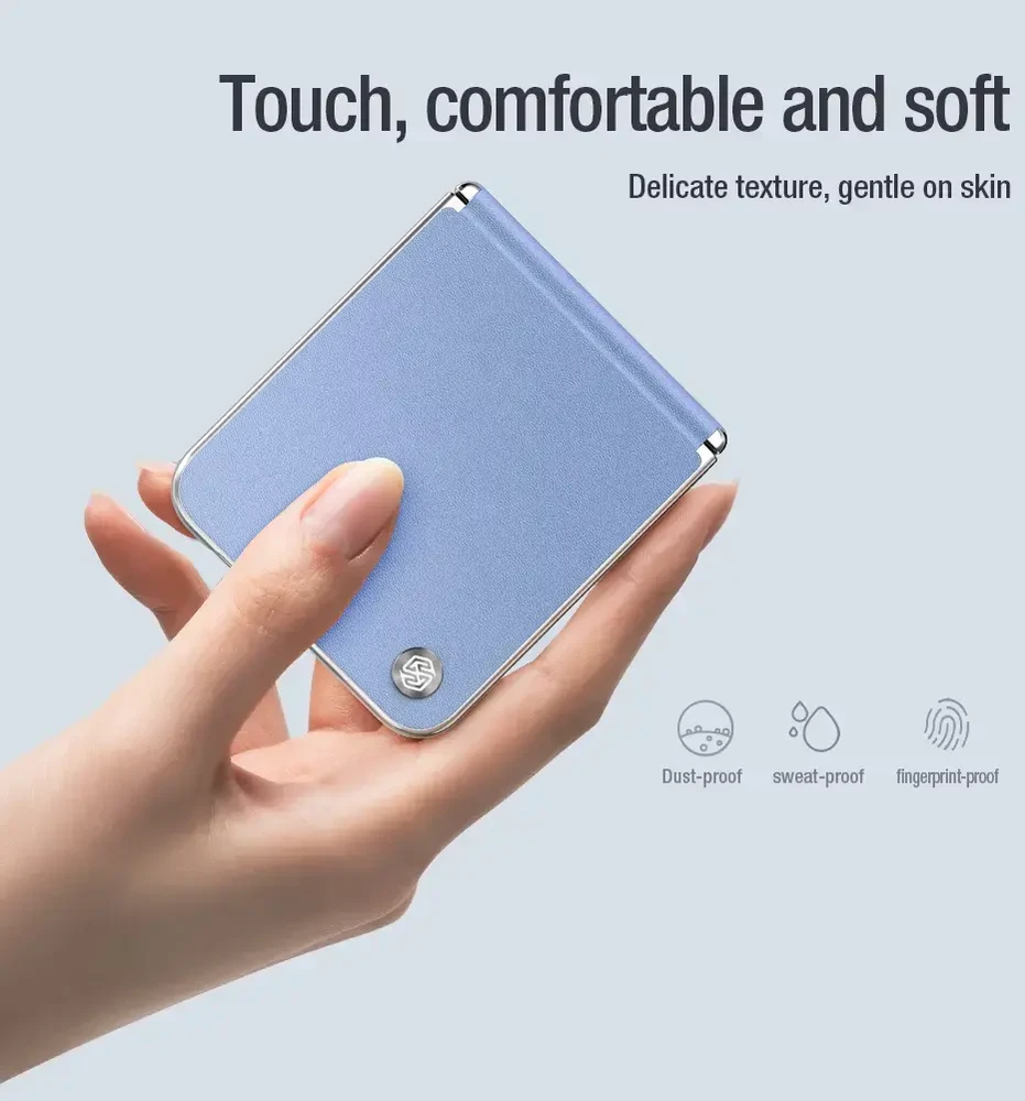 Nillkin CamShield Flip dėklas skirtas Samsung Galaxy Z Flip 6/7 FE baltos spalvos