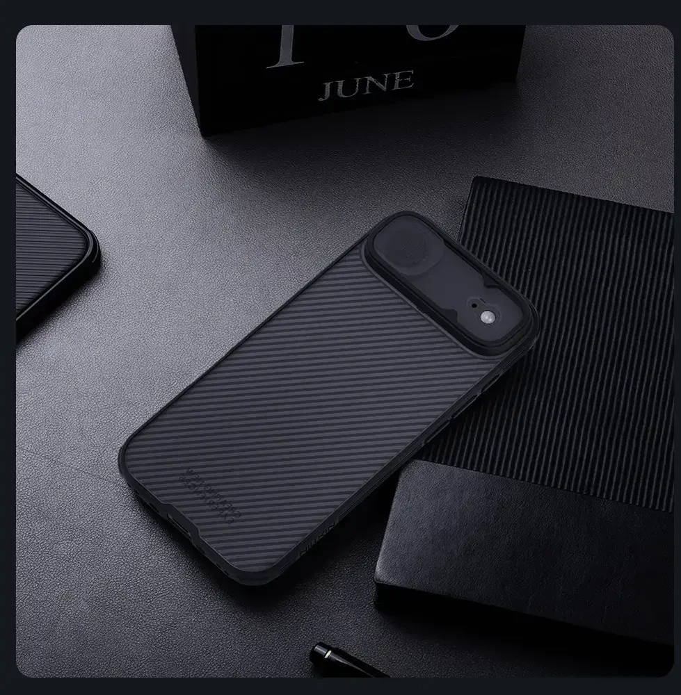Nillkin CamShield PRO dėklas skirtas Apple iPhone Air skaidrus juodos spalvos