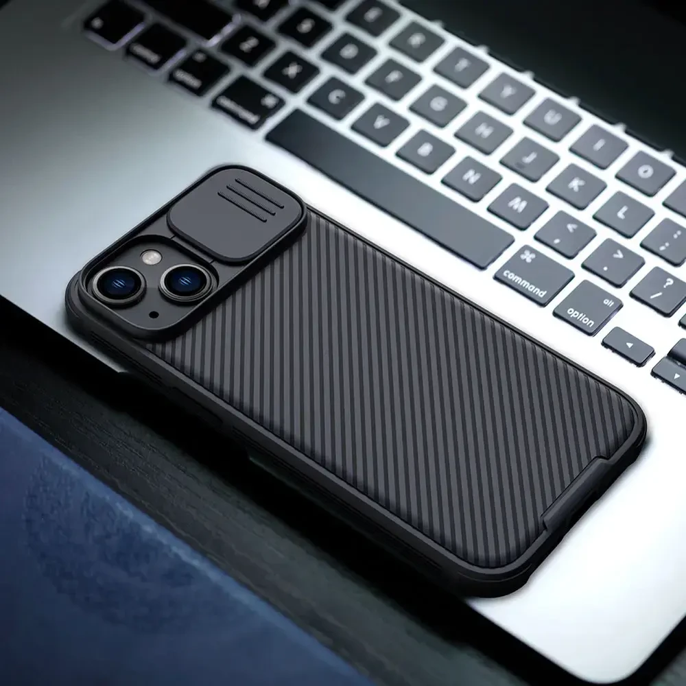 Nillkin CamShield Pro dėklas, skirtas Apple iPhone 14 (juodas)