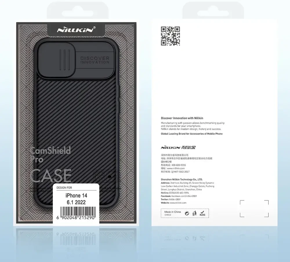 Nillkin CamShield Pro dėklas, skirtas Apple iPhone 14 (juodas)