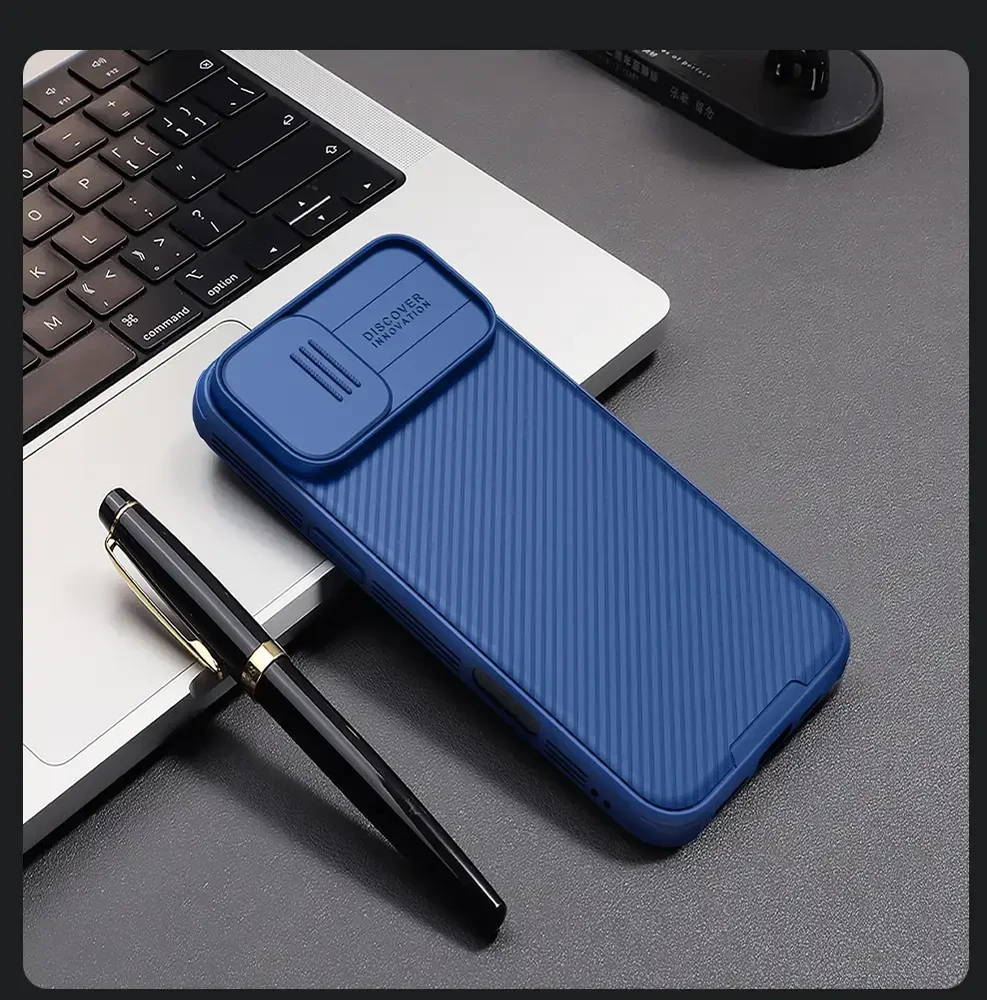 Dėklas NILLKIN CAMSHIELD PRO IPHONE 16 (6.1) MĖLYNAS