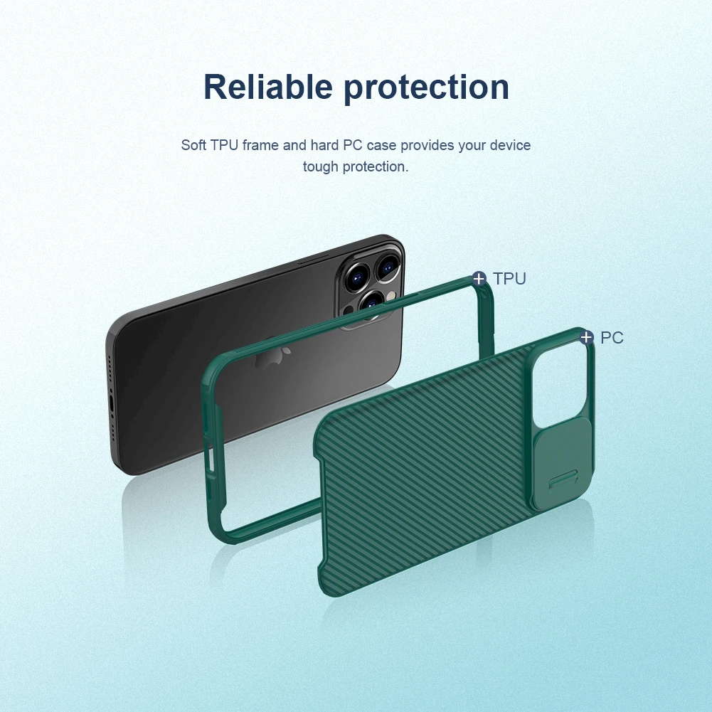 Nillkin CamShield Pro dėklas, skirtas Apple iPhone 13 Pro Max (juodas)