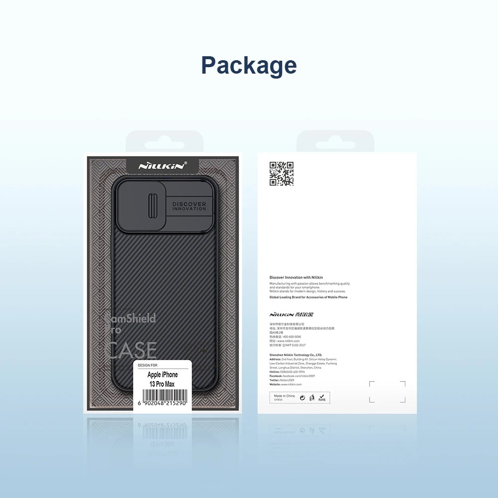 Nillkin CamShield Pro dėklas, skirtas Apple iPhone 13 Pro Max (juodas)